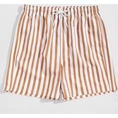 Shein Swimming Trunks Shein Manfinity Men Striped Print Drawstring Waist Swim Trunks Pool Shorts For Beach Vacation