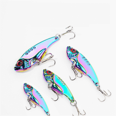 Fiskeutrustning Shein 1pc Metal Full-water Depth Long Casting Lure With Vibrant Colors, Glitters, And Wobbling Action