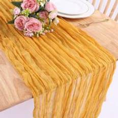Yellow Tablecloths Shein Plain Table Runner 1pc Simple Polyester Tablecloth Yellow