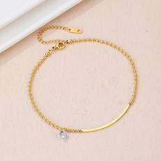 Fotlänkar Shein 1pc Fashion Cubic Zirconia Decor Anklet For Women For Daily Decoration