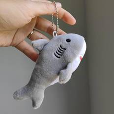 Polyester Nyckelringar Shein 1pc Cute Personality Plush Shark Keychain, Fashionable Bag Ring