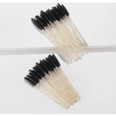 Gula Sminkborstar Shein 50pcs Disposable Eyelash Brush Crystal Mascara Brushes Wands for Eye Lash Extension, Eyebrow and Makeup Brush for Eyelash Extension Supplies