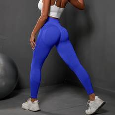 Shein Tights Shein Yoga Leggings Seamless High Stretch Hip-hugging Training Tights With Wide Waistband