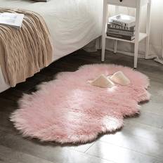 Shein Soft Faux Fur Pink Interior Rug