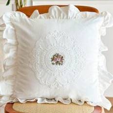 Textiles Shein Flower Embroidered 1pc Cushion Cover Multicolour