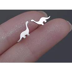 Shein 1pc Simple & Unique & Personalized S925 Silver Cute Dinosaur Stud Earring, Ideal For Women Gifts