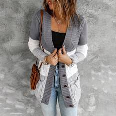 XXL Cardigans Shein Astylish Womens Button Down Cardigan Sweater - Casual Winter