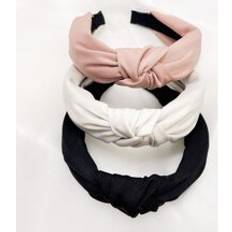 Headbands Shein 3pcs Solid Color Fabric Headbands Set