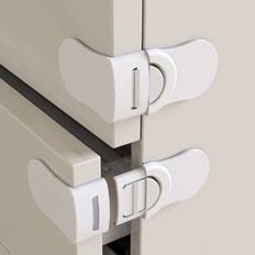 Shein 1pc Plastic Safety Lock,Simple White Self-adhesive Lock Strap For Baby Protection
