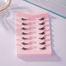Transparenta Lösögonfransar Shein 7 Pairs Half Eyelashes, Faux Mink Lashes, Transparent Stalk, Reusable Natural Fluffy False Eyelashes Extension