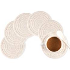 Shein Polyester Minimalist Plain Woven Coaster 1pc Coaster
