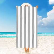 Multicoloured Bath Towels Shein 1pc Striped Badlakan Multifärgad