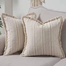 Shein 1pc Striped Tassel Cushion Cover Kuddöverdrag Grön