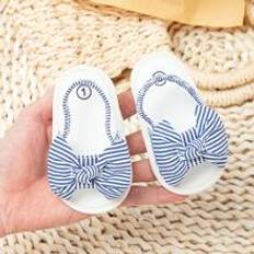 Shein Baby Girls Striped Pattern Fun Knot Cute Slingback Sandals For Summer
