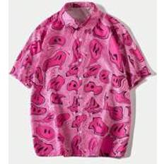 Shein Shirts Shein Guys Allover Print Button Up Shirt