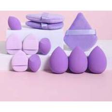 Purple Sponges Shein Makeup Sponge & puff,6pcs purple Makeup Sponge & 6pcs Puff Makeup Blender makeup tool