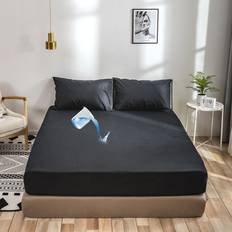 Black Mattress Covers Shein Waterproof Protector Madrasskydd Svart