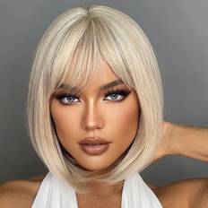 Gold Wigs Shein 12 Inch Short Straight Hair Wig For Women
