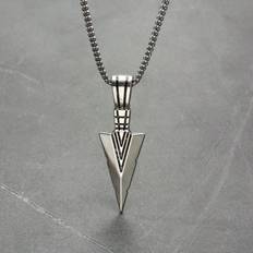 Shein Men Triangle Pendant Necklace Silver Stainless Steel Fashionable Popular Jewelry Gift Party