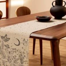 Textiles Shein Plant Mushroom Pattern Table Runner Tablecloth Multicolour