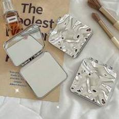 Makeup Shein Cosmetic Mirror,Water Ripple Embossed Foldable Mirror Cosmetic Mirror