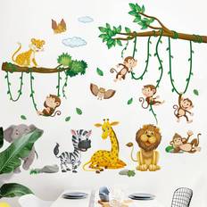 Shein PVC Wall Decal Cartoon Animal Pattern