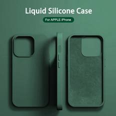Shein 1PC Luxury Liquid Silicone Shockproof Case Compatible With Apple iPhone 14 13 12 11 15 Pro Max Compatible With iPhone 12 13 mini 14 15 Plus Fashion Wi
