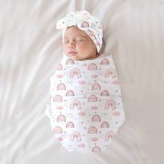 Shein Newborn Girl Photography Props Rainbow Print Swaddle Blanket