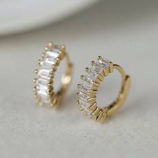 Shein Schmuck Shein Cubic Zirconia Decor Silver Hoop Earrings Gift For Women