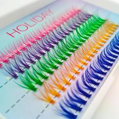 Multicolour False Eyelashes Shein False Eyelashes,Â Cluster Individual Lashes Natural Look Volume Individual Lashes 13Mm 0.07Mm C Curling Lash Extension Natural Soft False Eyelashes F