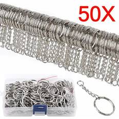 Shein Metal Blank Keyring Keychain Split Rings Keyfob Key Rings Lobster