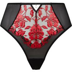 Mesh Knickers Ann Summers The Hero High Waisted Brief - Black/Red