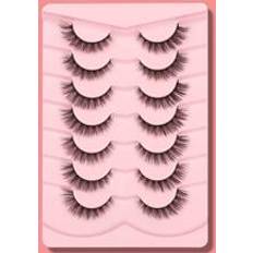 Shein Natural False Eyelashes, 7 pairs 11mm natural cat eye eyelashes