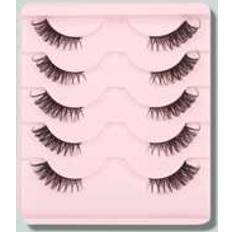 Shein Natural False Eyelashes, 5 pairs 14mm mini cute Russian roll short eyelashes