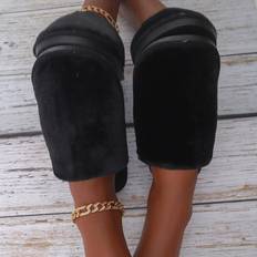 Shein Minimalist Fluffy Bedroom Slippers