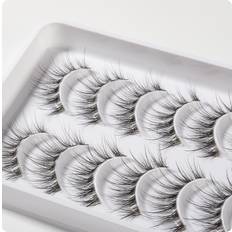 Cosmetics Shein False Eyelashes,10Pairs 3D3 False Eyelashes Natural Spiky Manga Lashes Cat-Eye Fluffy Wispy Soft Lashes Fake Eyelashes False Eyelashes Strip For Women