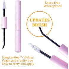 Shein 10ml DIY pink bottle Lash Bond and Seal, Lash Cluster Glue for DIY Eyelash Extensions, Individual Lash Glue for Cluster Eyelash, Strong Hold & Latex F