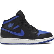 Nike Air Jordan 1 Mid GS - Black/Hyper Royal/White