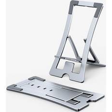 Shein Foldable Cell Phone Stand Aluminum,4-Levels Silicone Anti-Slip Adjustable Phone Holder For Desk Travel,Office Desk Accessories