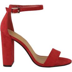 Red Heeled Sandals Where's That From Skye - Rouge Red