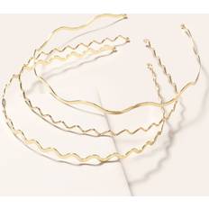Shein Metallic Gold Wave Style Hair Hoops, Simple & Practical