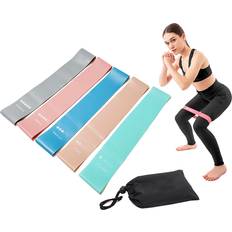 Shein Set of 5 Resistance Loop Exercise Bands,Mini Workout Bands for Women Fitness Home Gym,for Legs and Butt Yoga Strength Training Pilates