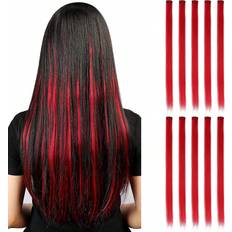 Shein 10 Pcs Colored Clip In Hair Extensions