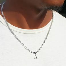 Necklaces Shein Hot Classic A-Z Letter Pendant Necklace Men Simple Stainless Steel Necklace For Men Jewelry Gift