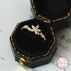 Shein Floral Ring Ladies Sterling Silver Promise Ring
