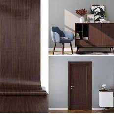 Shein Walnut Wood Contact Paper for Cabinets Peel and Stick Wood Wallpaper Waterproof Self Adhesive Wood Grain Contact Paper Wood Wall Paper for Countertop