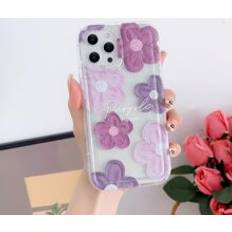 Shein Flower Pattern Clear Phone Case Compatible With iPhone 15/15Pro/15Plus/15Promax