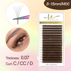 Cosmetics Shein Cluster Eyelashes,Individual Lashes Colorful Eyelash Minimalist Modern Daily Faux Mink Eyelashes Long Lasting Eyelashes 007 Mm C Cc D Curl 16 Rows 8-1