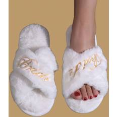 Shein Women's Cross Strap Plush & Linen Slippers, Light Weight House Slippers, Warm And Cozy, Suitable For Summer, Autumn, And Winter, Pink