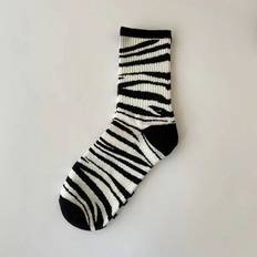 Leopard Socks Shein Women's Black White Cow Zebra Leopard Print Girl Socks - Black/White